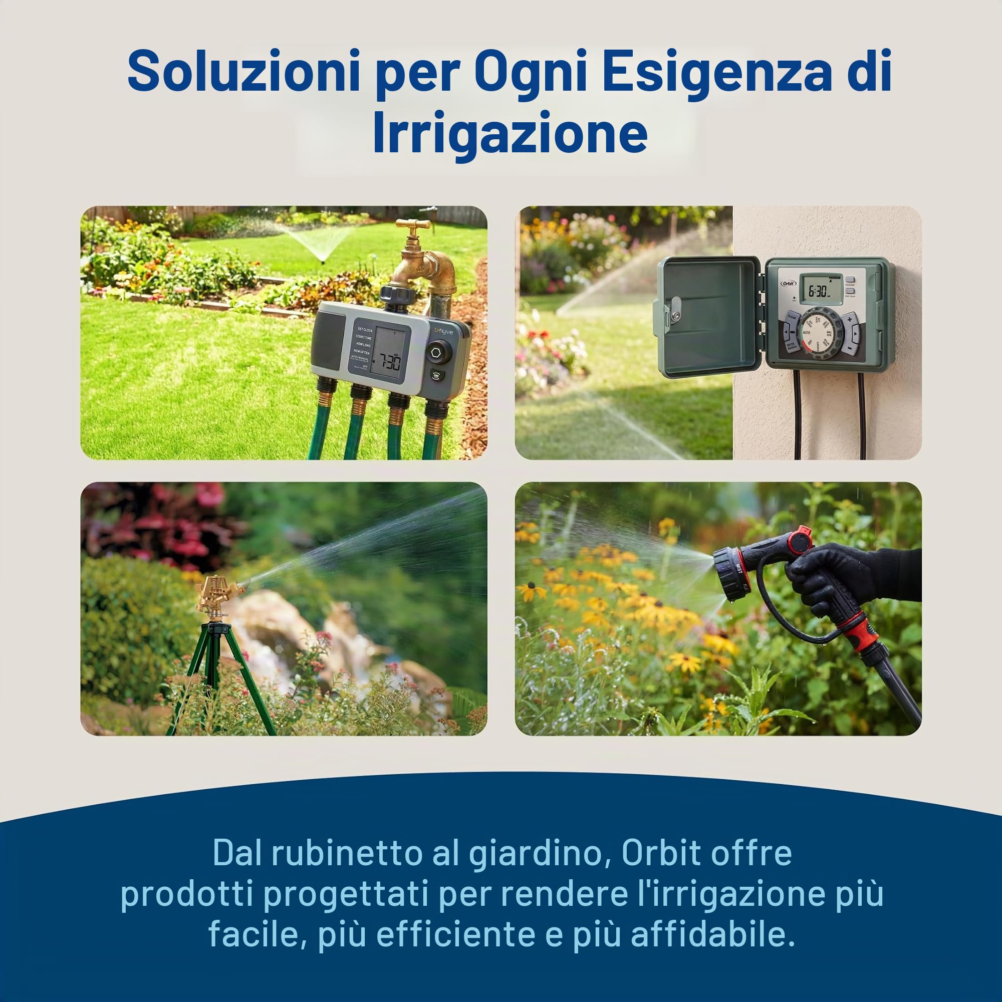 Orbit 57985 B-hyve XR - Regolatore irrigatore intelligente a 8 zone per interni/esterni
