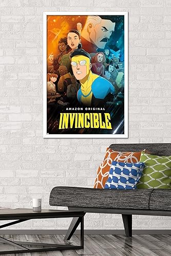 Miniatura 2 de Trends International Invincible - Póster de pared con diseño del grupo uno, 34 pulgadas de largo x 22.4 pulgadas de ancho, versión enmarcada en