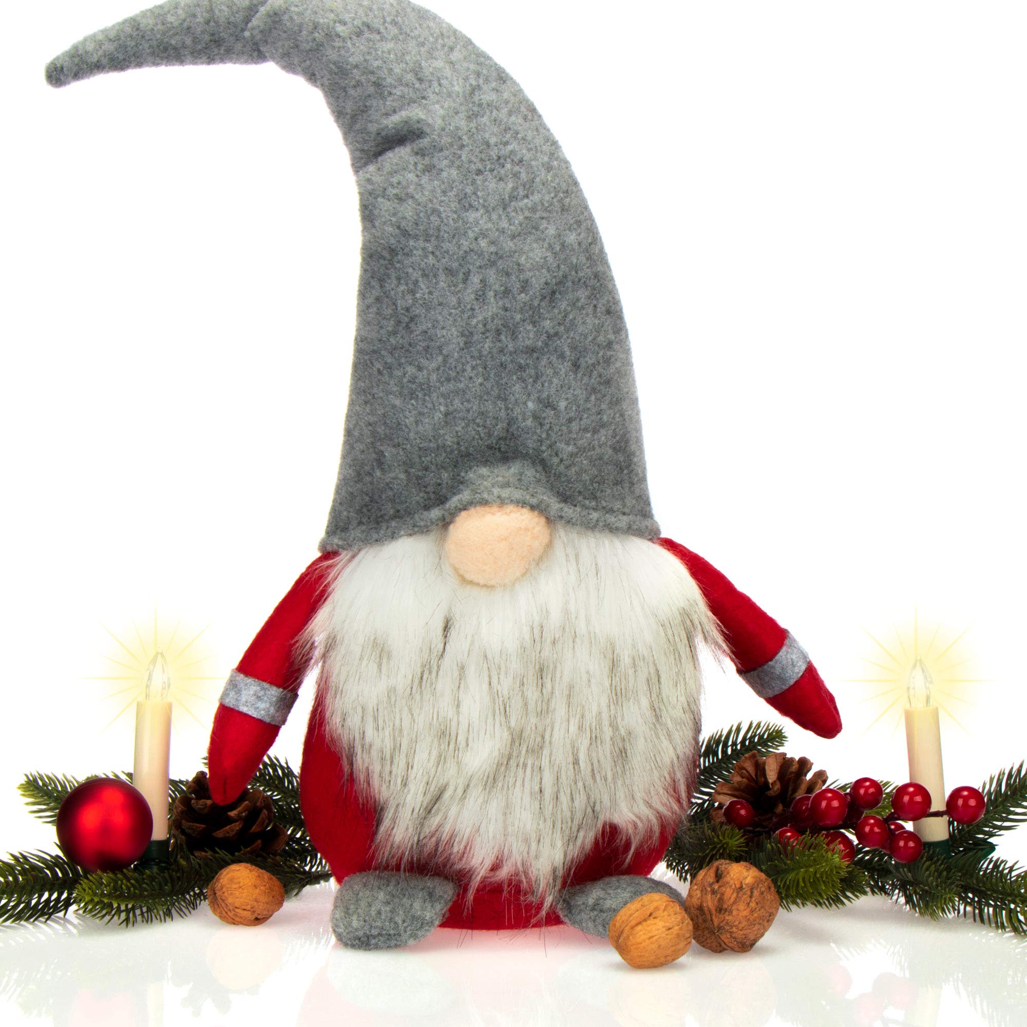 3er Set Winterliche Wichtel Ca. 21 Cm - Weihnachtsdekoration