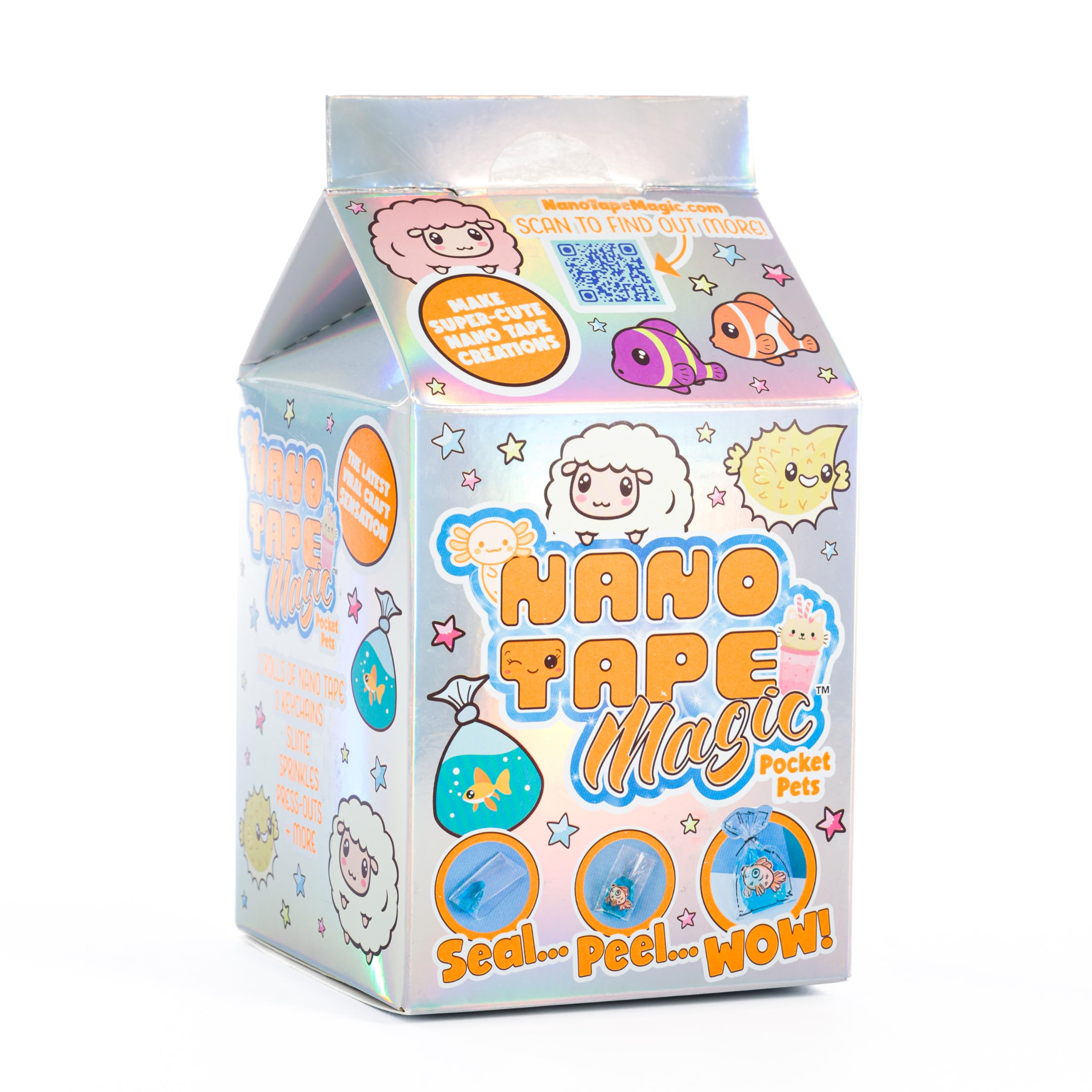 Nano Tape Magic Pocket Pets Mini Kit - Arts and Crafts Toys for Children - Nano Tape Bubbles Set - Birthday Presents for Girls - Kawaii Art Project for Kids - Complete Beginners Set