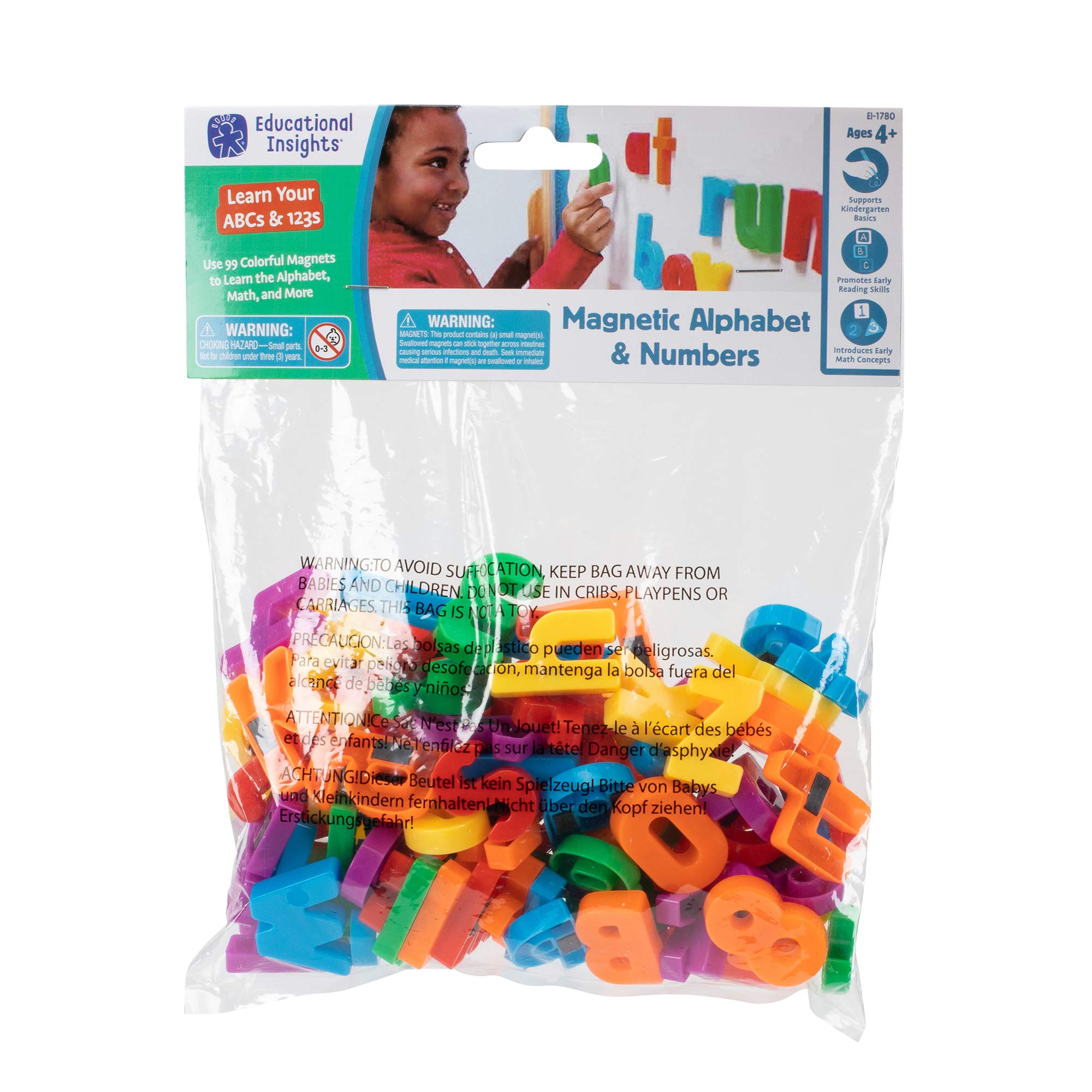 Learning Resources Magnetic Alphabet & Numbers (Does not come with a magnetic board), Multicoloured, Large - Image 3