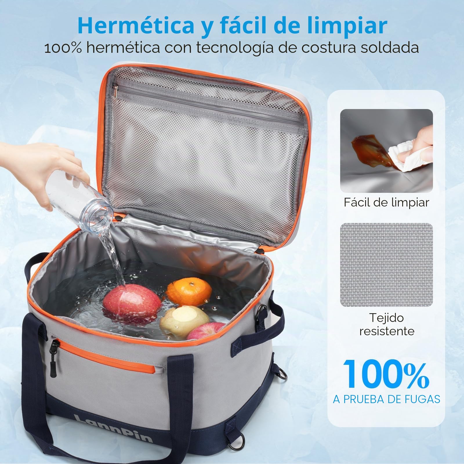 Bolsa de picnic para tabla de remo, enfriador de SUP a prueba de fugas para tabla de remo, enfriador de kayak con bolsillo superior de malla, bolsillo interior, bolsa térmica para almuerzo,
