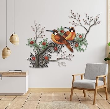 CVANU Beautiful Design Printed PVC Vinyl Wall Sticker for Decoration (Multicolour, 53.5cmx70cm) - image, photos