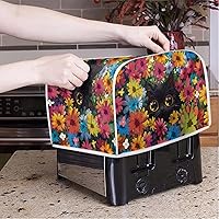 Vista 291 de Marbling Butterfly Print 2 Slice Toaster Dust Cover, Kitchen Small Appliance, Anti Dust and Fingerprint Bread Machine Cover