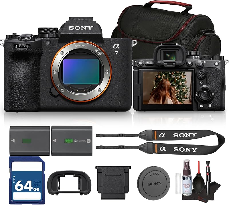 a7 V Mirrorless Camera & Battery & Bag Bundle | For Photography, Video & Hybrid Creators | Full-Frame E-Mount Camera with Advanced AF + 64GB Memory Card