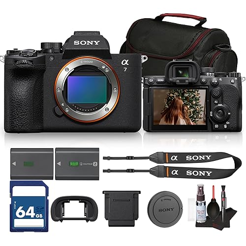 Sony a7 V Mirrorless Camera | Full-Frame E-Mount Camera with Advanced AF, High-Speed Performance & 4K Video | for Photography, Video & Hybrid Creators (ILCE-7M5/B) + 64GB Card + Battery + Bag