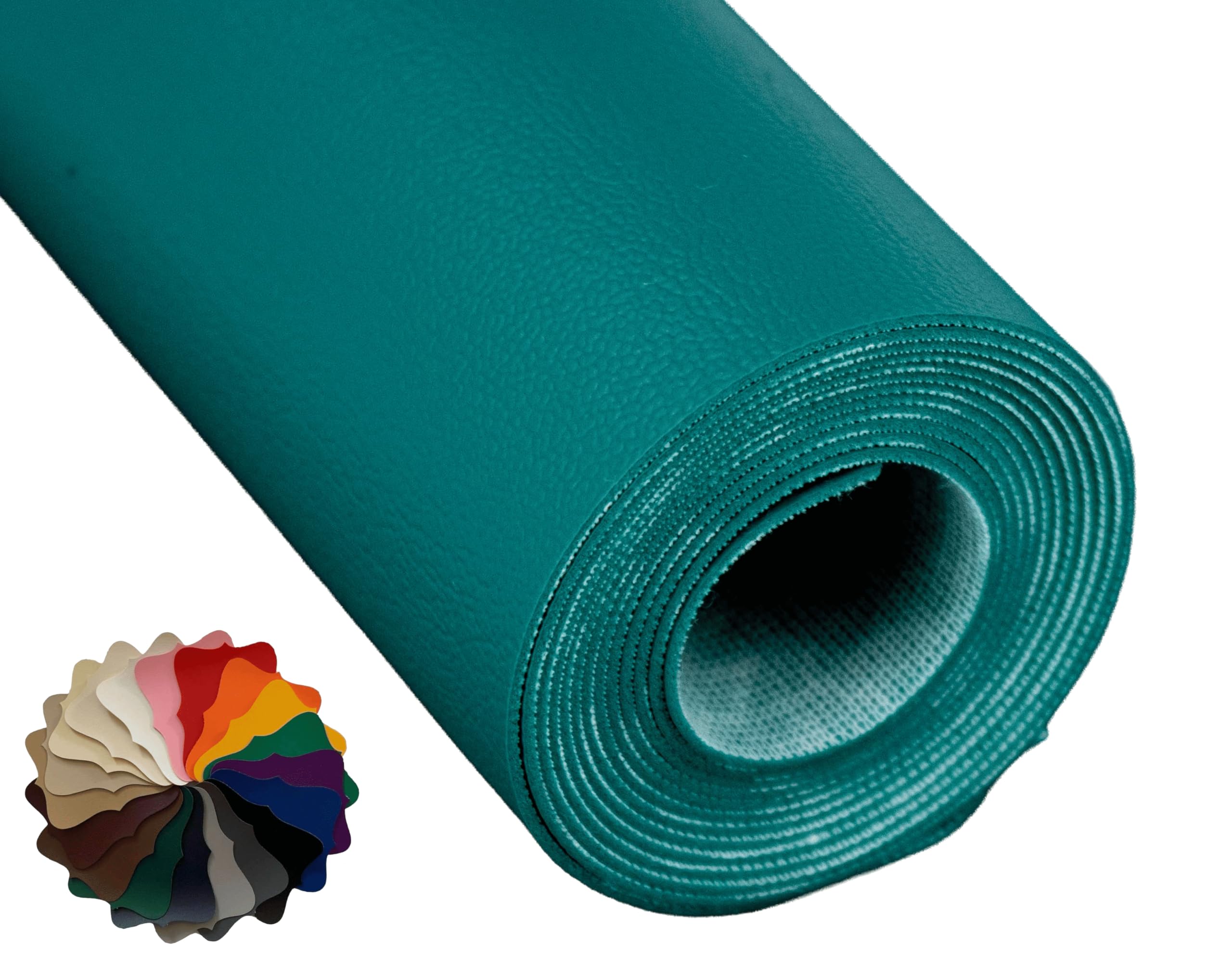 Teal Marine Vinyl Fabric: Teal Sold by Yard Upholstery Faux Leather: Waterproof, UV-Resistant, Boats, Indoor/Outdoor Seats, Automotive, Soft Pleather