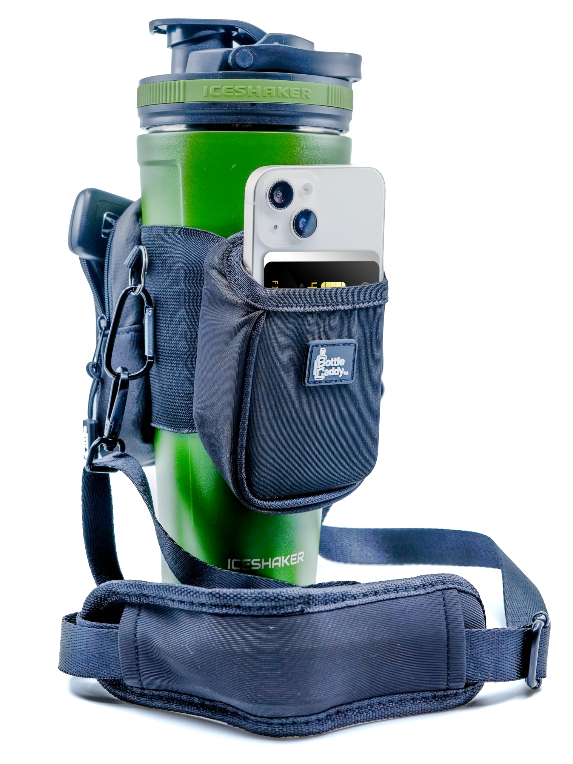 Bottle Caddy™ - The Original Water Bottle Pouch with a Wallet and Phone Holder, ideal for Gym Lovers, Hydro Enthusiasts, Hikers, and Athletes. The