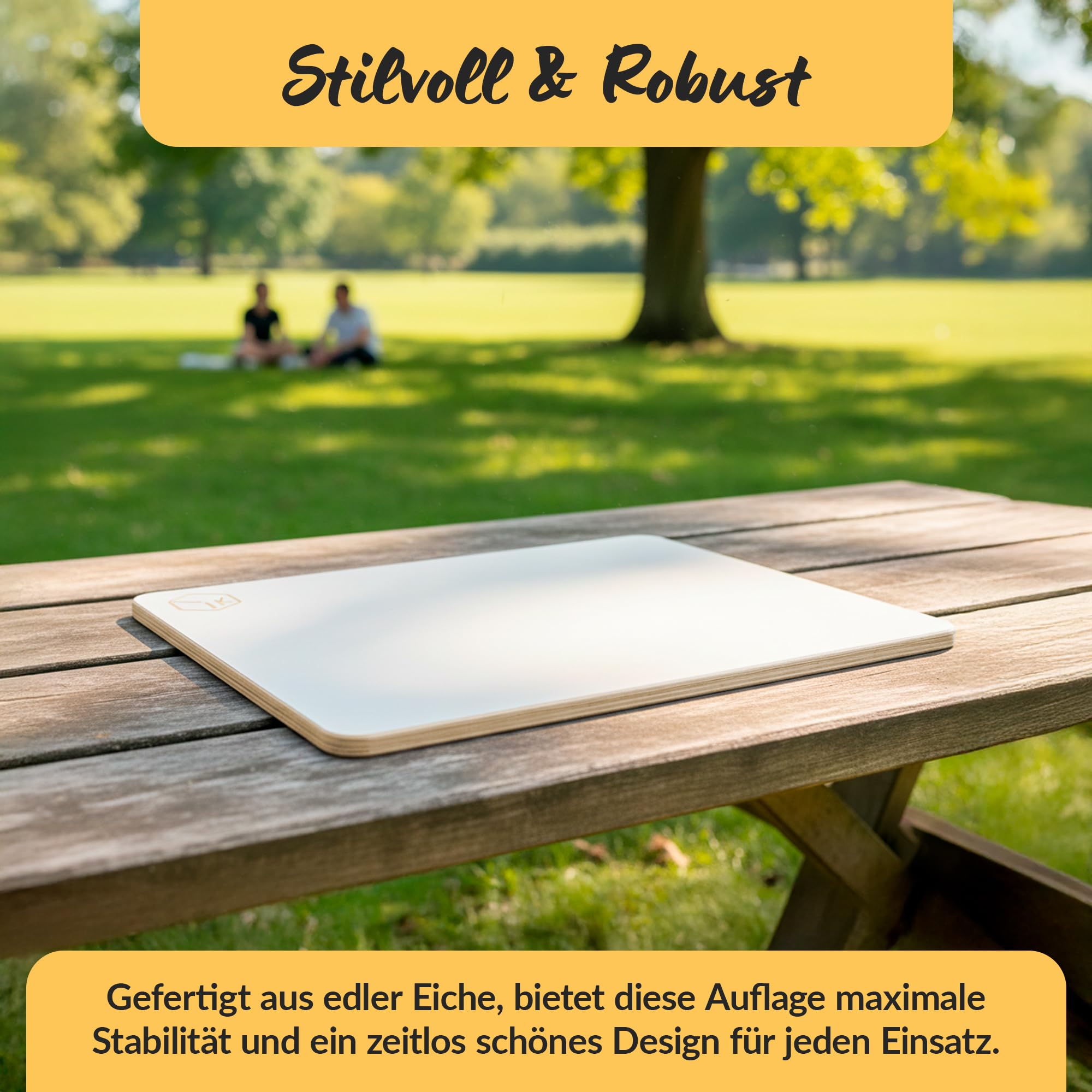 KYOOB Eurobox-Auflage 40x30 cm – multifunktionale Tischplatte & Sitzfläche - Weiß | Abdeckung für Euroboxen mit integriertem Flaschenöffner | leicht, stabil & ideal für Camping & Outdoor
