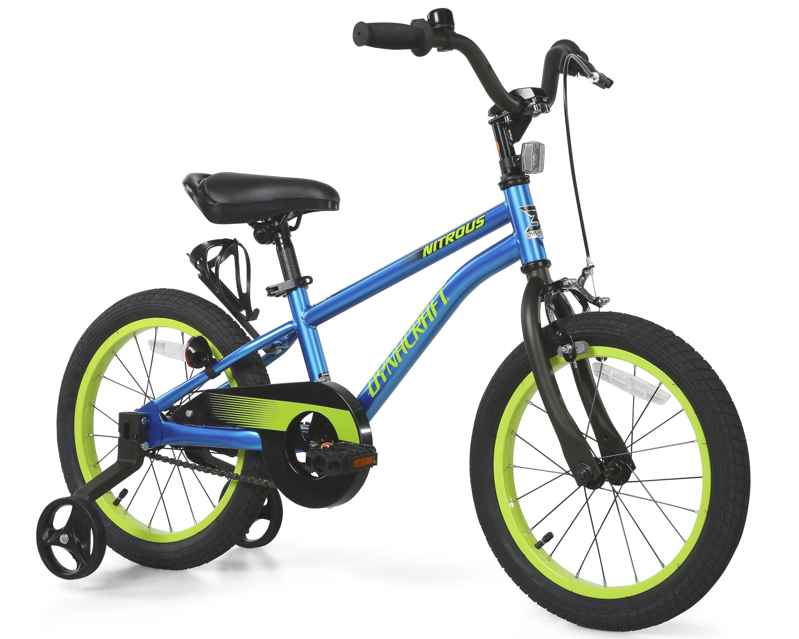 Dynacraft Nitrous 16, 18, and 20 Inch Kids Bike, Boys Bike with Training Wheels, Easy Assembly Kids Bicycle, Bicycle for Kids Age 5-12, Bike for 5 Year Old Boy, Bike with Training Wheels or Kickstand