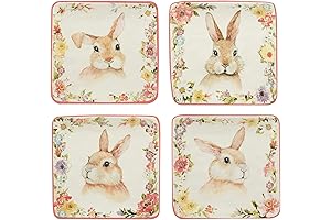Certified International Easter Garden 6” Vintage Easter Plates: Your Springtime Table Cotillion