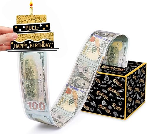 Sbrvaniy Caja de dinero de cumpleaños para regalo en efectivo, divertidas cajas de regalo para dinero en efectivo, caja sorpresa caja de regalo para