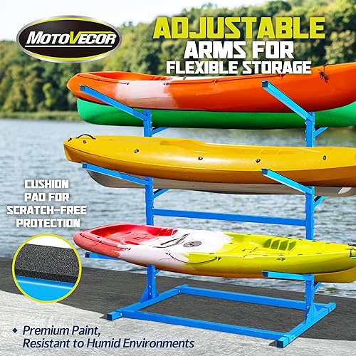 Freestanding Kayak Storage Rack, 200 LBS Load-Bearing Capacity, 100 LBS Per Level Dual Stand With