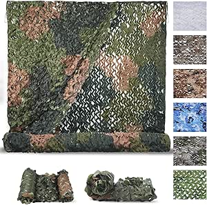 Sposuit Camo Netting for Hunting Blinds - Premium Camo Net Bulk Roll, Camouflage Netting for Army Shooting, Party Decorations, Camping Ghillie Netting, Sunshade Camo Mesh