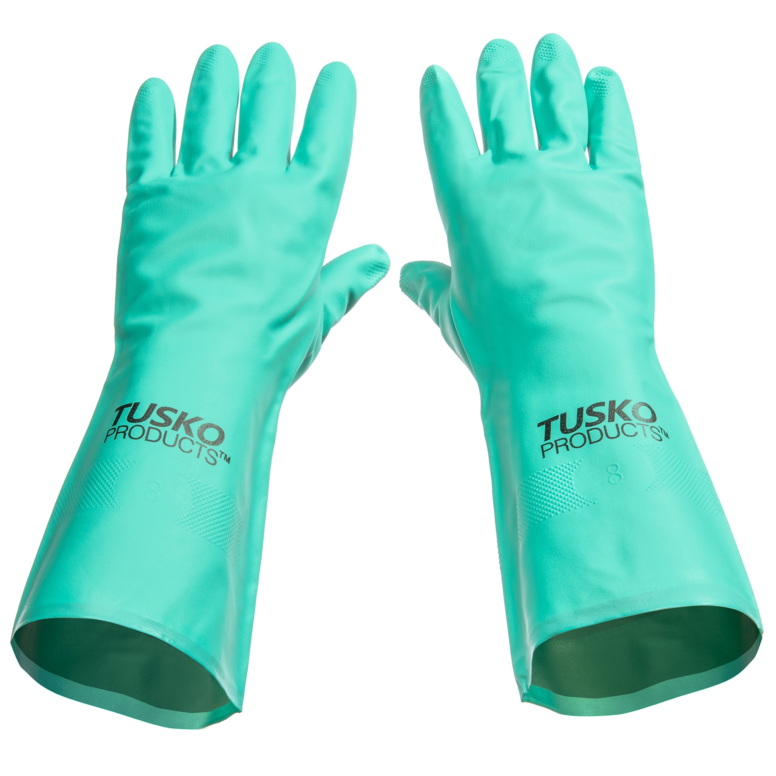 TUSKO PRODUCTS Best Nitrilkautschuk-Reinigungshandschuhe, Haushalt, Geschirrspülhandschuhe, latexfrei, vinylfrei, wiederverwendbar, nicht wegwerfbar, Größe XL, XXL (12 Paar)