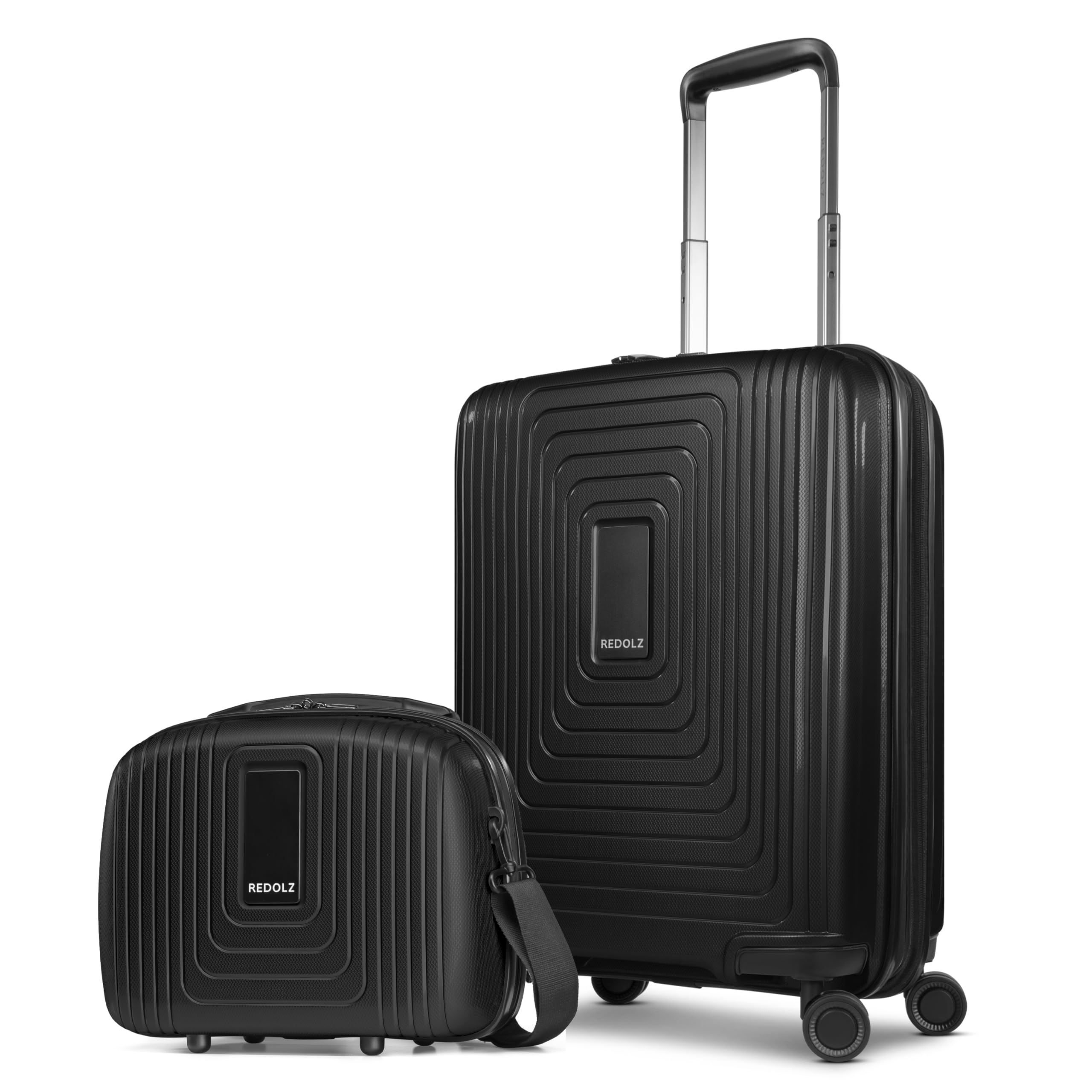 REDOLZ Hartschalen Koffer-Set-2-teilig | S Koffer 40x23x55 cm + Beauty-Case 34x17x27 cm