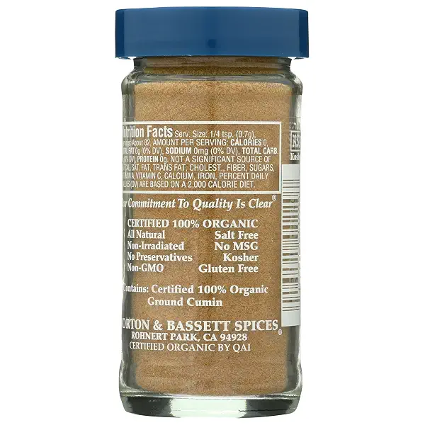 Morton & Bassett 100% Organic Ground Cumin | Warm, Earthy Spice for Indian, Mexican & Middle Eastern Recipes | Gluten Free, Salt Free, Non-GMO | 2 oz Jar 3