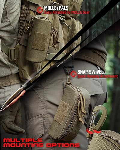 Miniatura 7 de WYNEX Bolsa táctica Molle para gafas, estuche rígido para lentes de sol a prueba de golpes, caja protectora