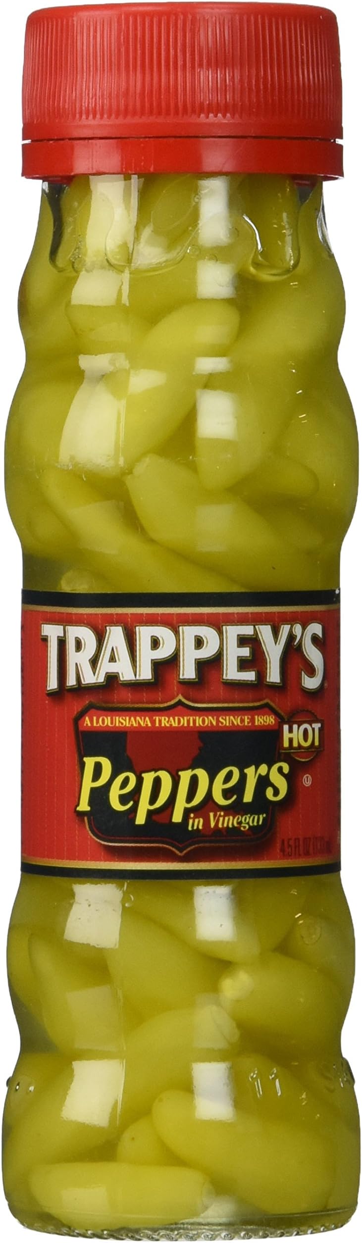 Trappey'sHot Peppers in Vinegar, 4.5-Ounce Glass Bottles (Pack of 12)