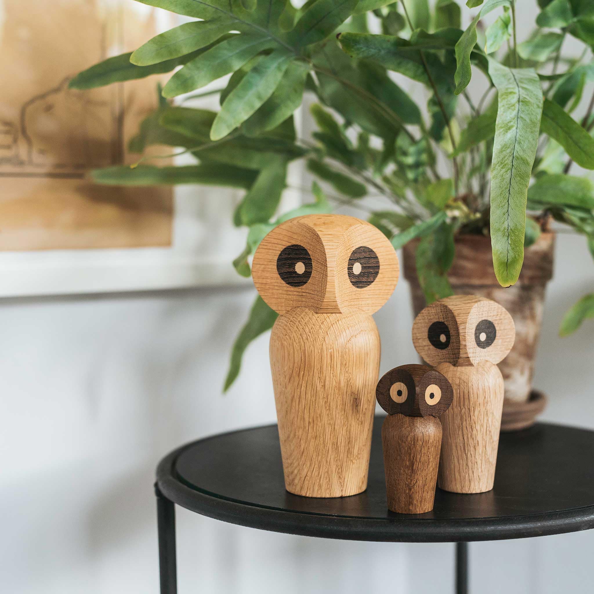 Sowa sowa drewniana figurka duża natura