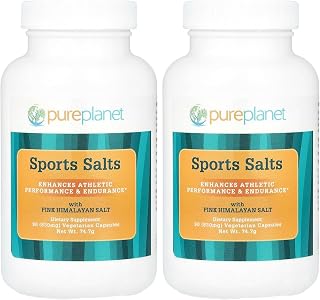 PURE PLANET Sports Salts, 90 Vegetarian Capsules (Pack of 2)