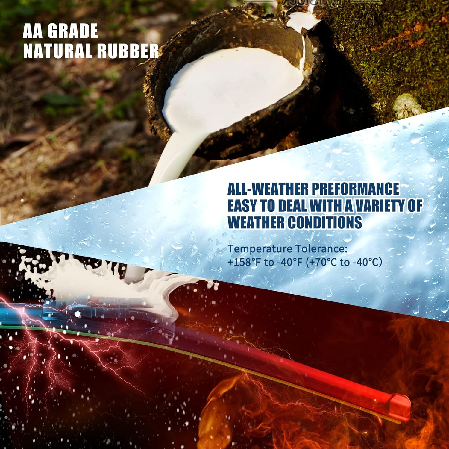 KUNGKIC 26"/19" Replacement Windshield Wipers with 14" Rear Wiper Blade For Subaru Outback Legacy 2010 2011 2012 2013 2014 Stable Quiet OEM All-Season Accessories 3 PCS