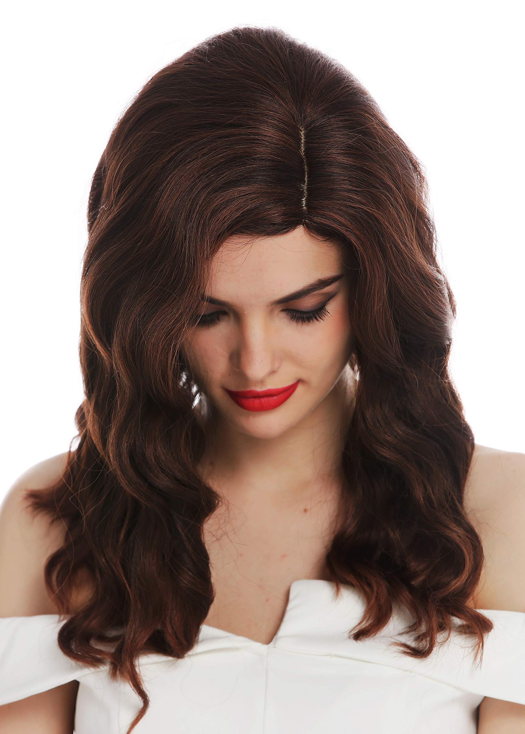 WIG ME UP - VK-58-2T30 wig women's wig long parting noble wavy waved Balayage highlights Hollywood diva chestnut brown - Image 4