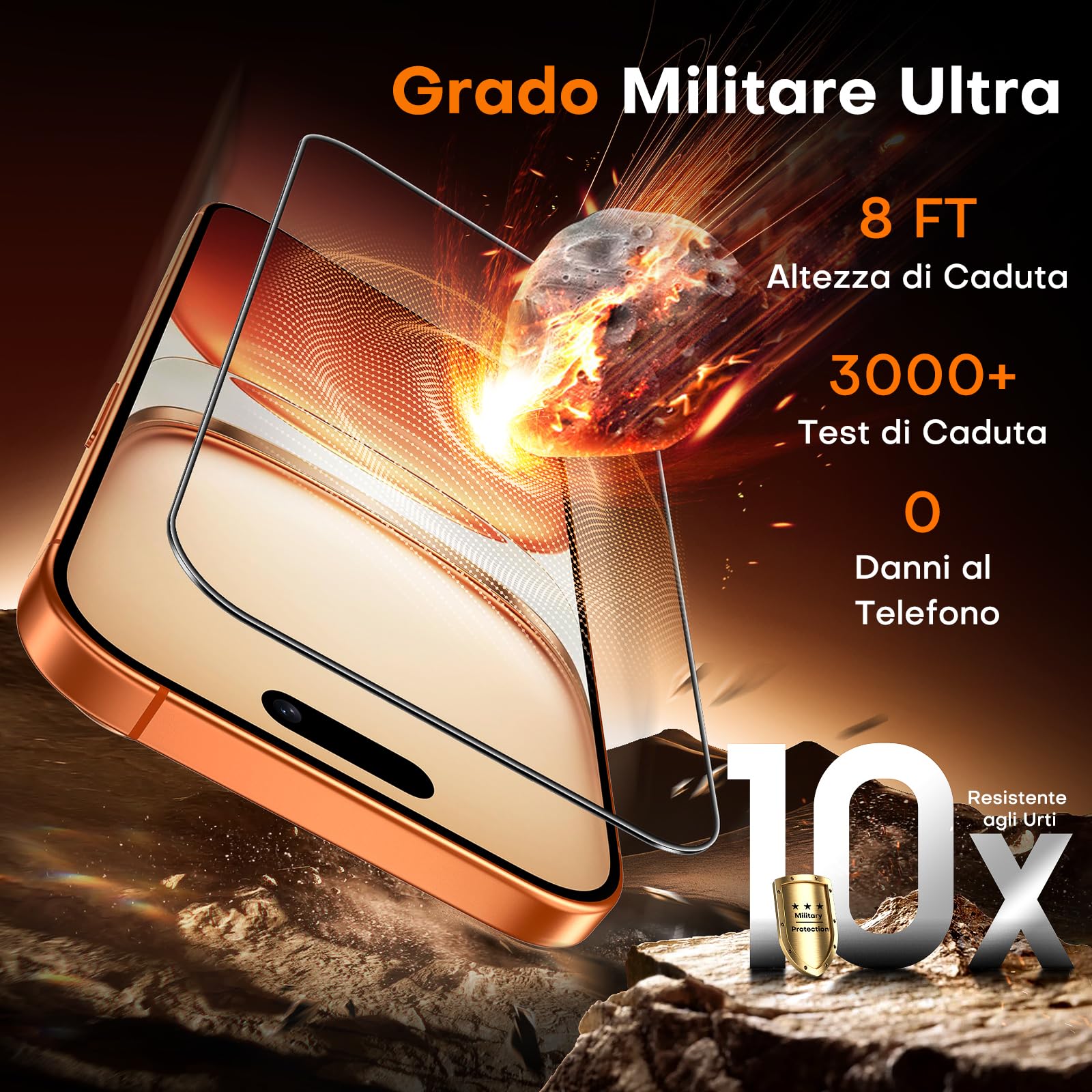 TOCOL Pellicola Vetro Temperato per iPhone 17 Pro/iPhone 16 Pro, Rimozione Automatica Della Polvere, Senza Bolle, Durezza 9H, Copertura Completa, Compatibile con Custodie, 2 Pezzi