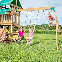 Vista 4 de BeneLabel Ganchos de columpio resistentes con rodamientos, juego de 4 soportes de tornillo de acero inoxidable 304 para sillas colgantes, columpios