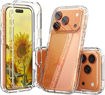 for iPhone 17 Pro Max Case Clear[Anti-Yellow],Hybrid 2 in 1 with TPU Bumper Lightweight Shockproof Anti-Scratch Heavy Duty Protection Sturdy Slim Fit Cover for iPhone 17 Pro Max 6.9",Clear