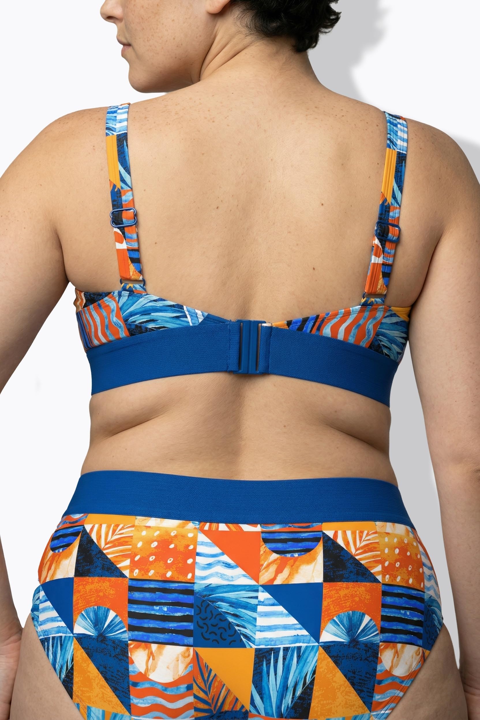 Ulla Popken Bikini, Karomuster, Softcups, Träger Verstellbar Bikini, Motivo a Quadri, Coppe morbide, Spalline Regolabili Donna