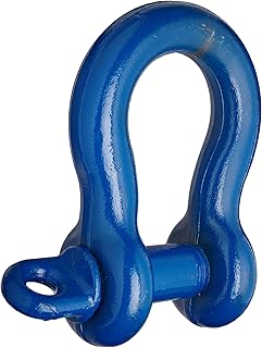 Campbell 419-S Screw Pin Anchor Shackles, Drop-Forged Carbon Steel, Painted Blue, 1-3/8