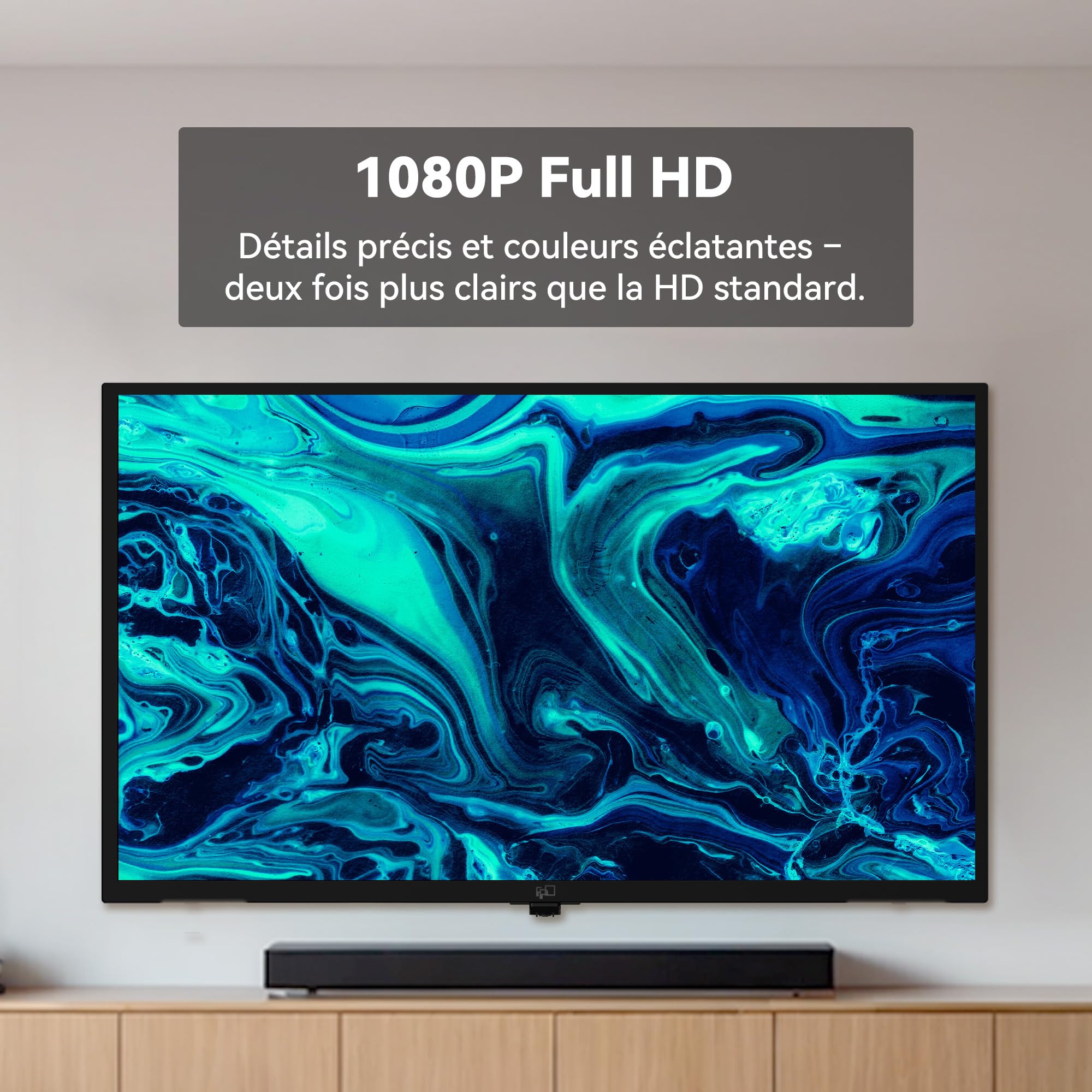 FPD 40 Pouces (102 cm) Full HD Smart Google TV wtih Google Cast, HDR 10, Dolby Audio, Vocie Remote, HDMI, Flat Screen Televison (CG40-P1)