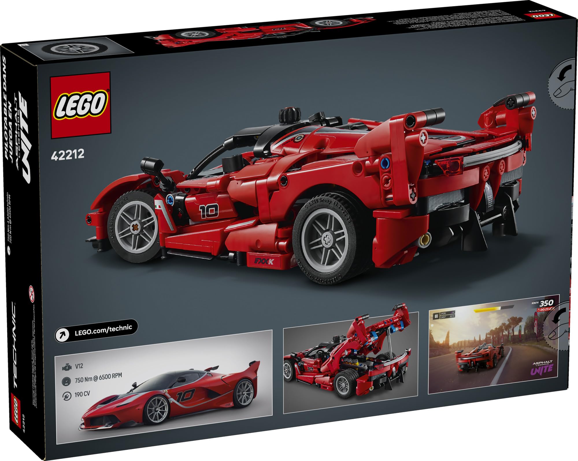 LEGO Technic Ferrari FXX K Kids Toy Car - Building Toy for Girls & Boys - Ferrari Car Toy for Ages 10+ - Makes a Cool Birthday or Any - Time Gift for Kids - Race Car Model for Play & Display - 42212 - Image 6