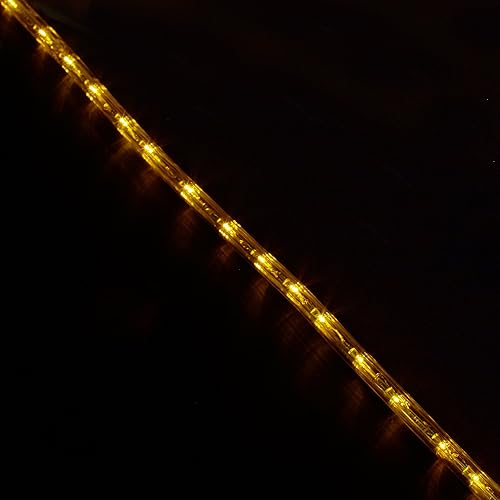 Miniatura 2 de Queens of Christmas C-ROPE-LED-YE-1-10-18 Carrete de cuerda de luz LED, 18', amarillo