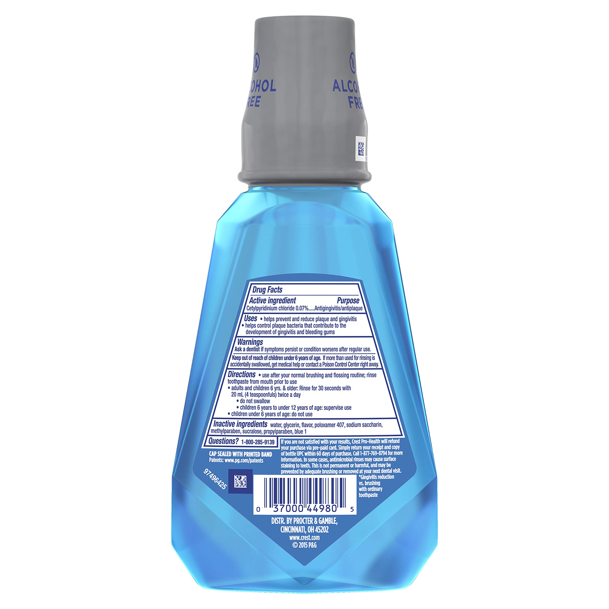 Crest ProHealth Multi-Protection CPC Antigingivitis Antiplaque Mouthwash Clean Mint 8.4 fl oz