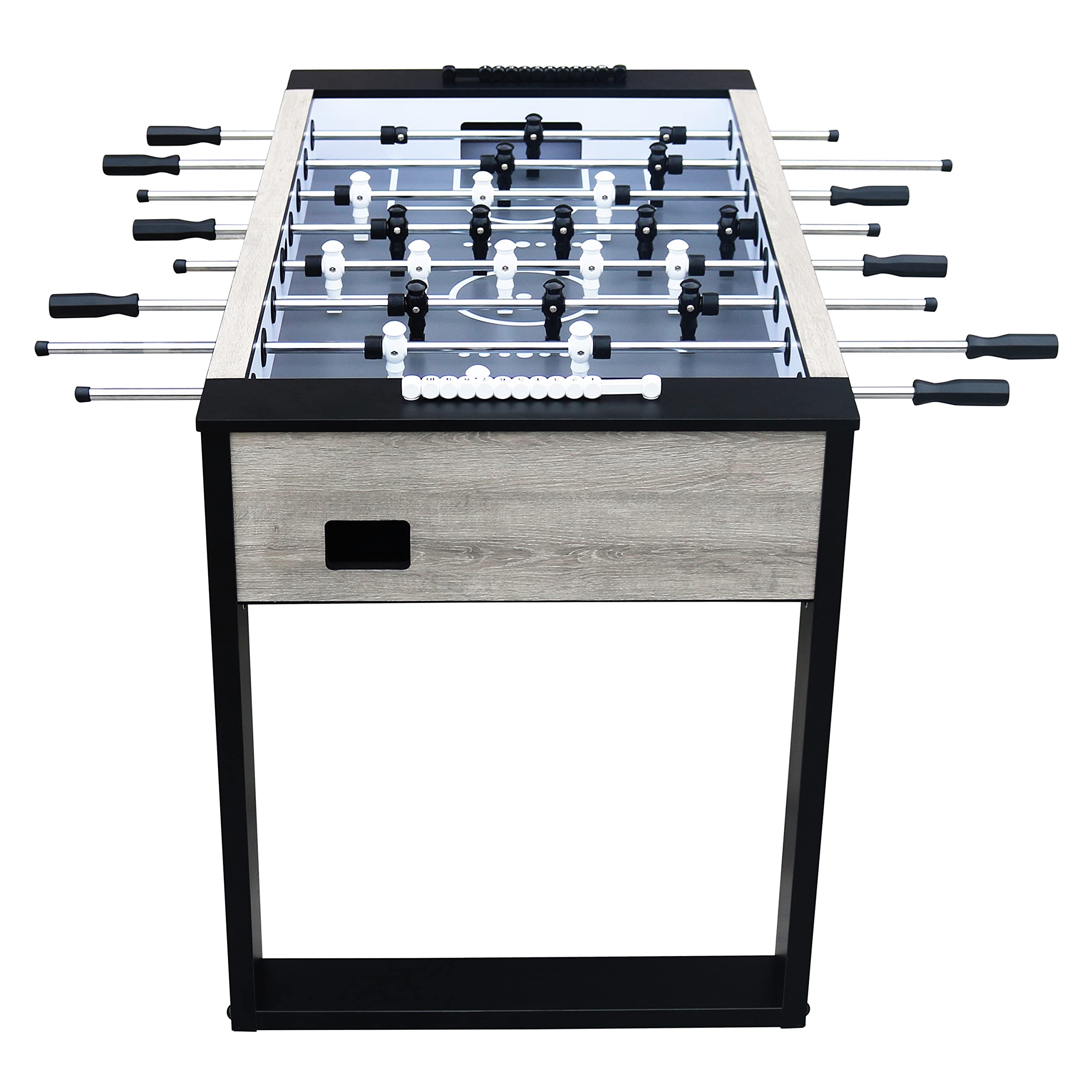 Cougar Panna Pro Futbolín / futbolín Roble con aspecto madera | Futbolín ajustable incl. 4 pelotas y contador de puntos | Futbolín de interior para niños y adultos | Dimensiones : 140x77x88 cm