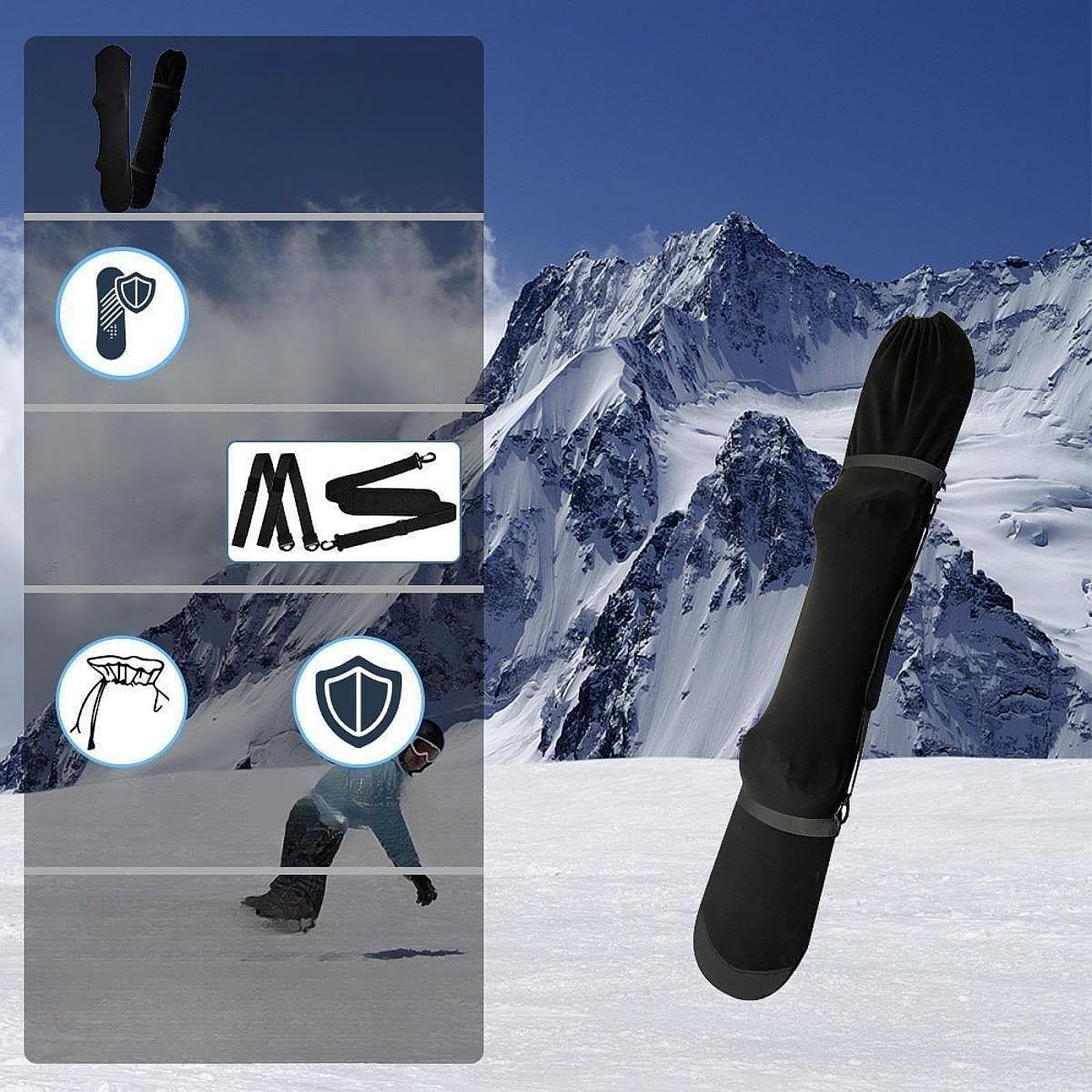 Housse de Snowboard légère, très élastique et imperméable, conçue pour Toutes Les Aventures. Housse de Snowboard Portable et très élastique.