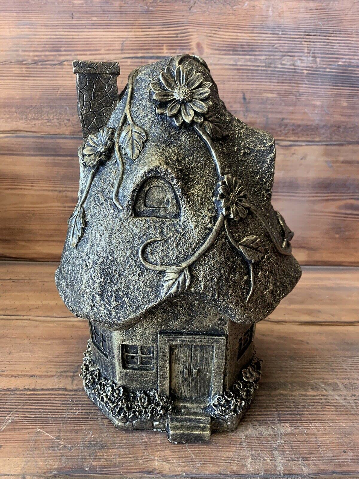 J And L Stone Ornaments Gold Stone Garden Large Flower Floral Mushroom Leaf House Gift Statue Ornament