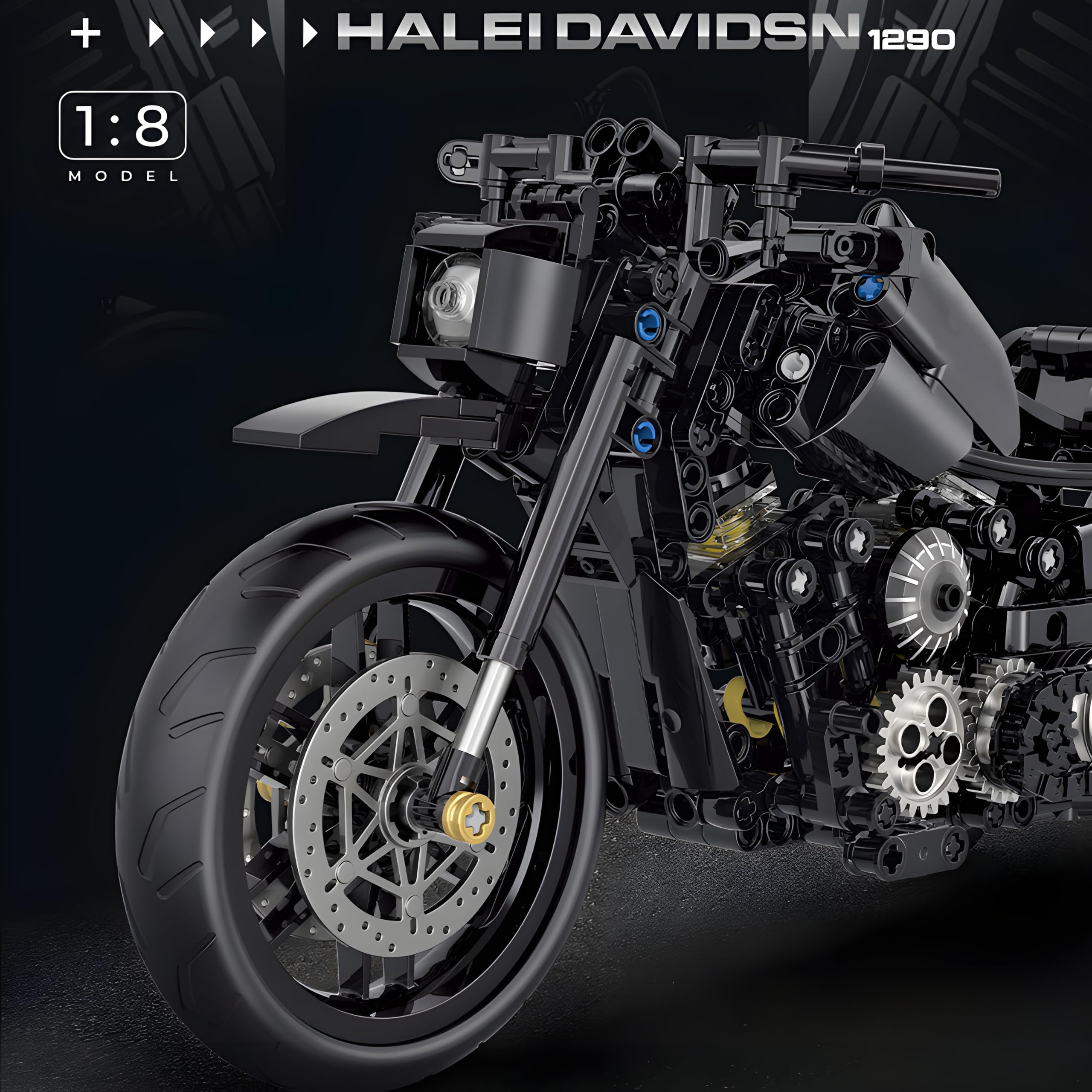 Unativer Modèle de construction de blocs de moto d'ingénierie, 586 pièces, blocs de construction pour Haley Supermoto, technique de course, maquette de Superbike, kit de construction pour