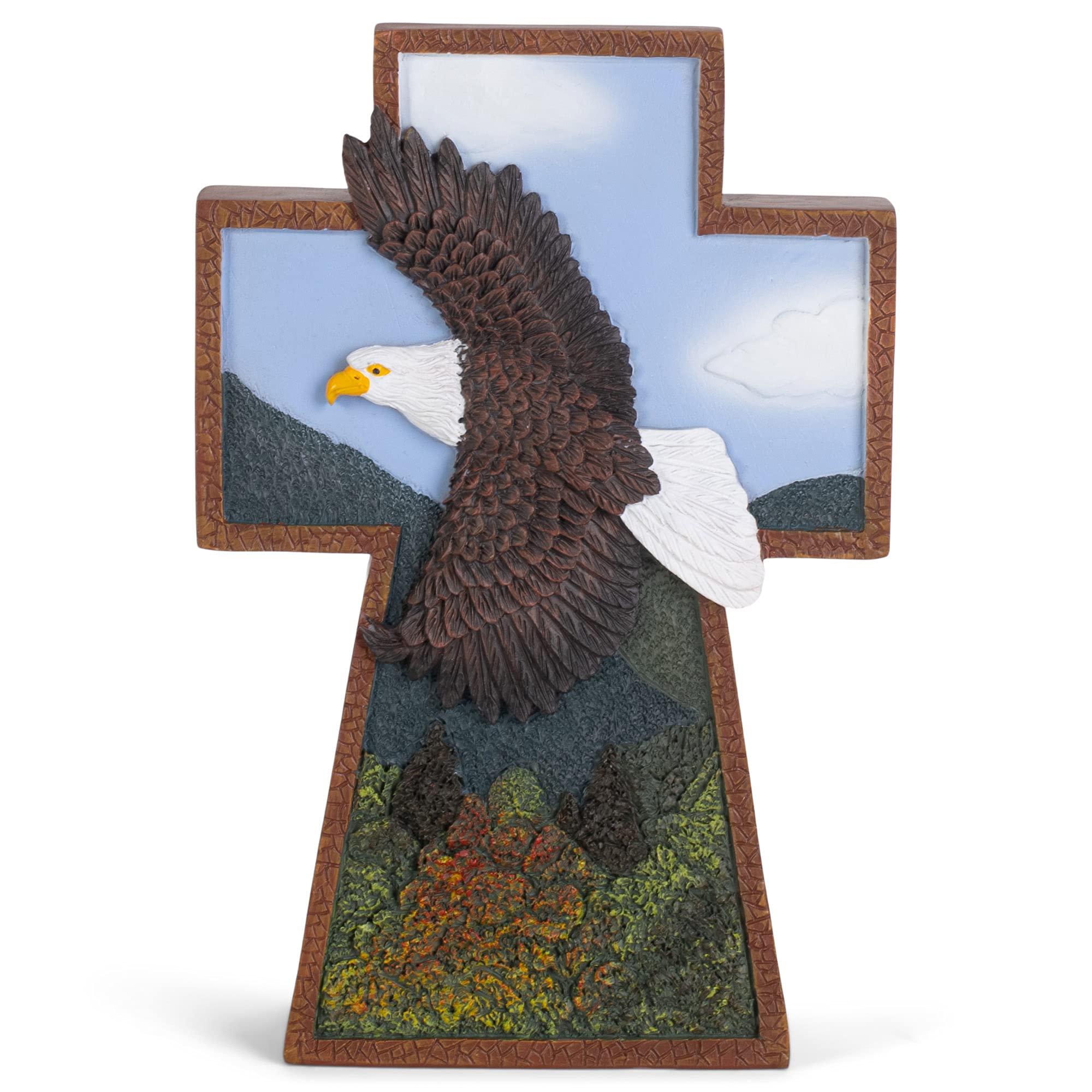 DicksonsDicksons Soaring Eagle Cross Brown 6 inch Resin Stone Decorative Tabletop Figurine