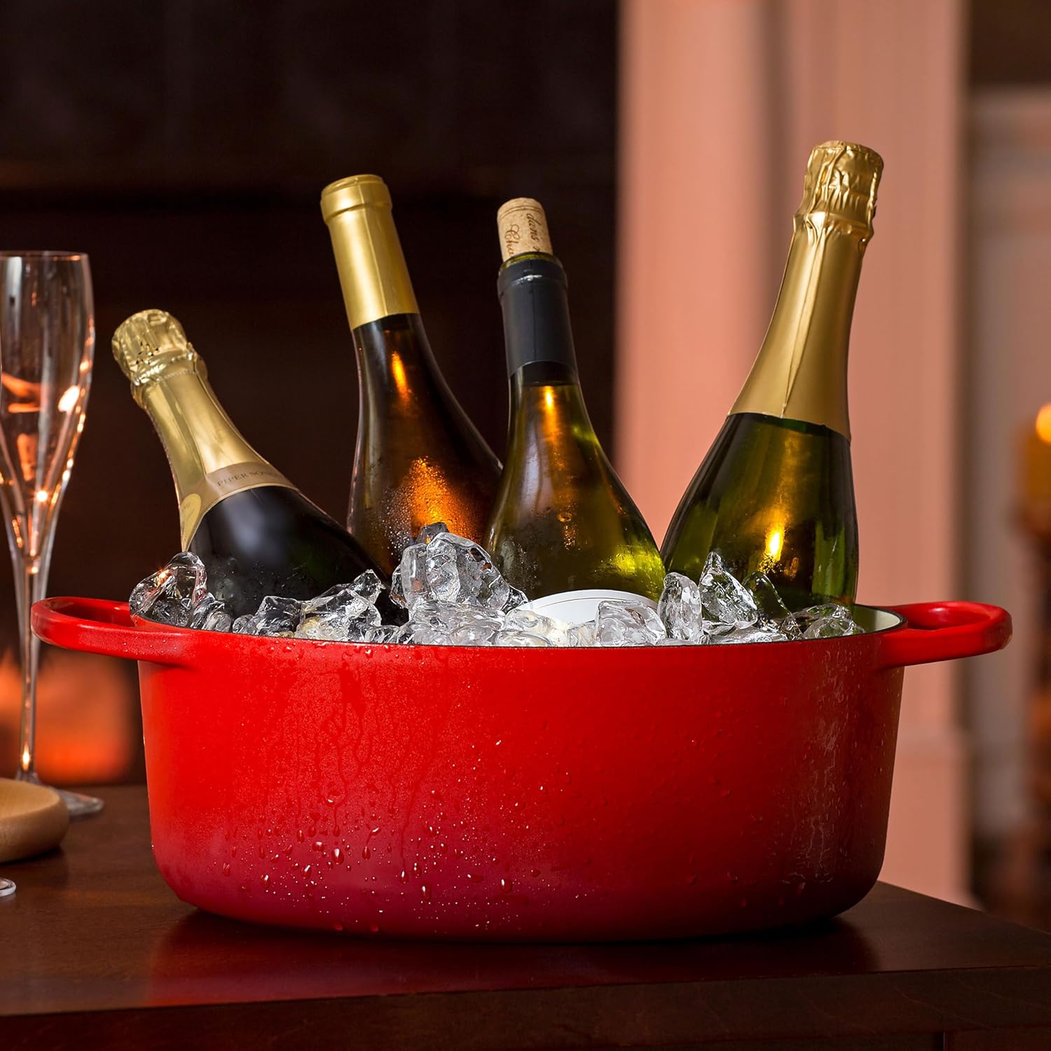 Le Creuset Signature 8-quart Oval Dutch Oven with Copper Knob - Enameled Cast Iron (Cerise) - Image 7