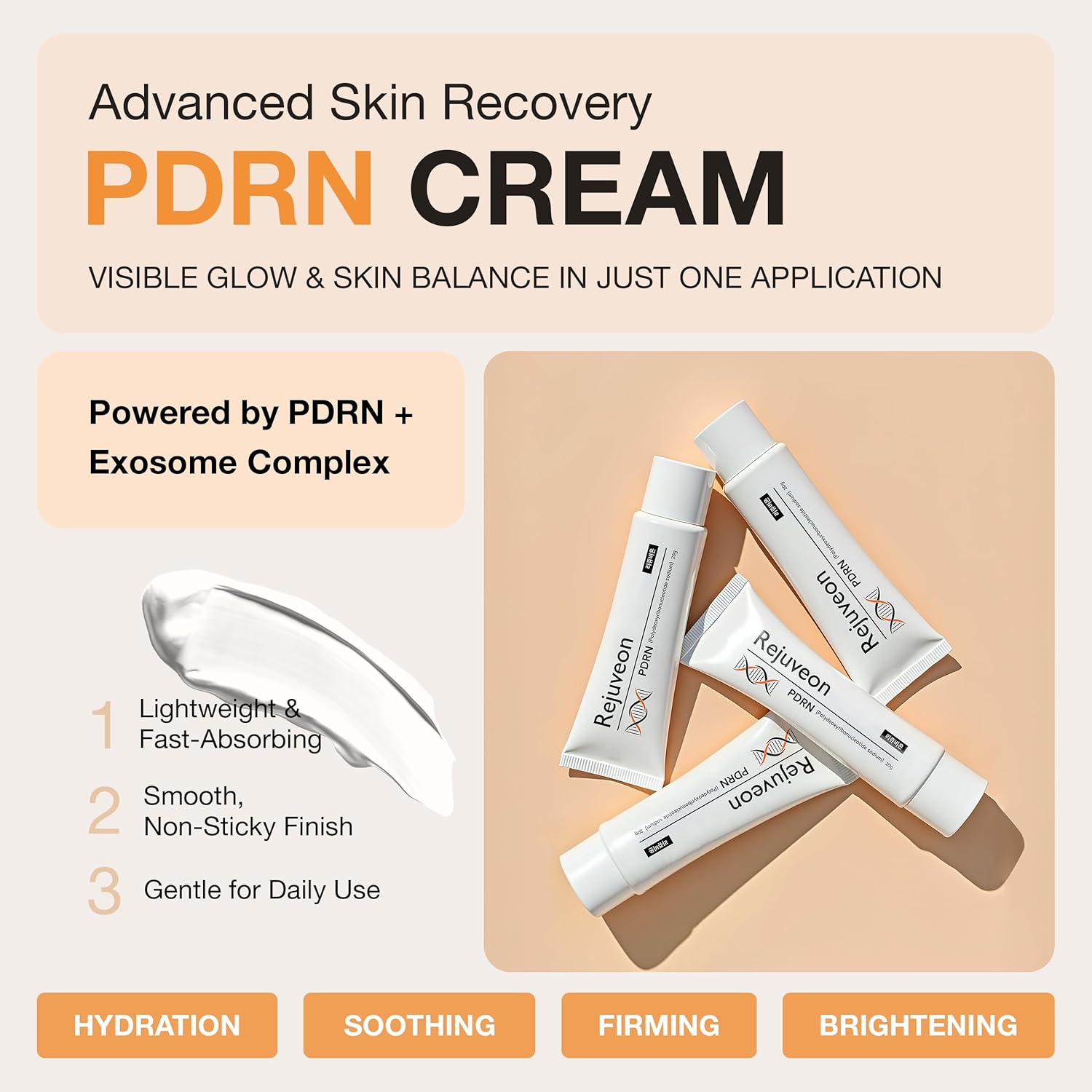 PDRN 1000 Plus Cream (Polydeoxyribonucleotide sodium) 20g - Made in Korea - Image 2
