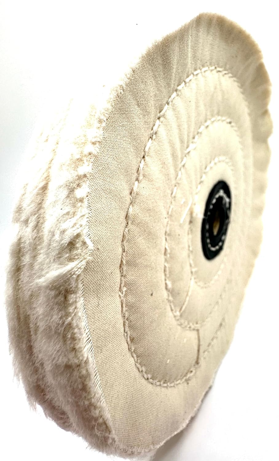 2 Pack 6” BBC Buffing Wheel, 60 Ply, Bleached Balloon Cloth 133x72 Thread Count, 1/2” Arbor Hole for Bench Motor, Silky & Ultra Smooth Buffing & Polishing Wheel for Final Finish with Rouge