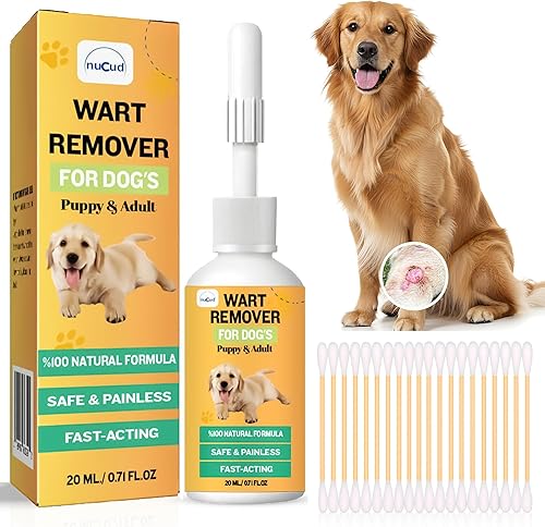 nucud Removedor de verrugas para perros, removedor de etiquetas de piel para mascotas, 100% natural, sin dolor, sin irritación, seguro y eficaz,