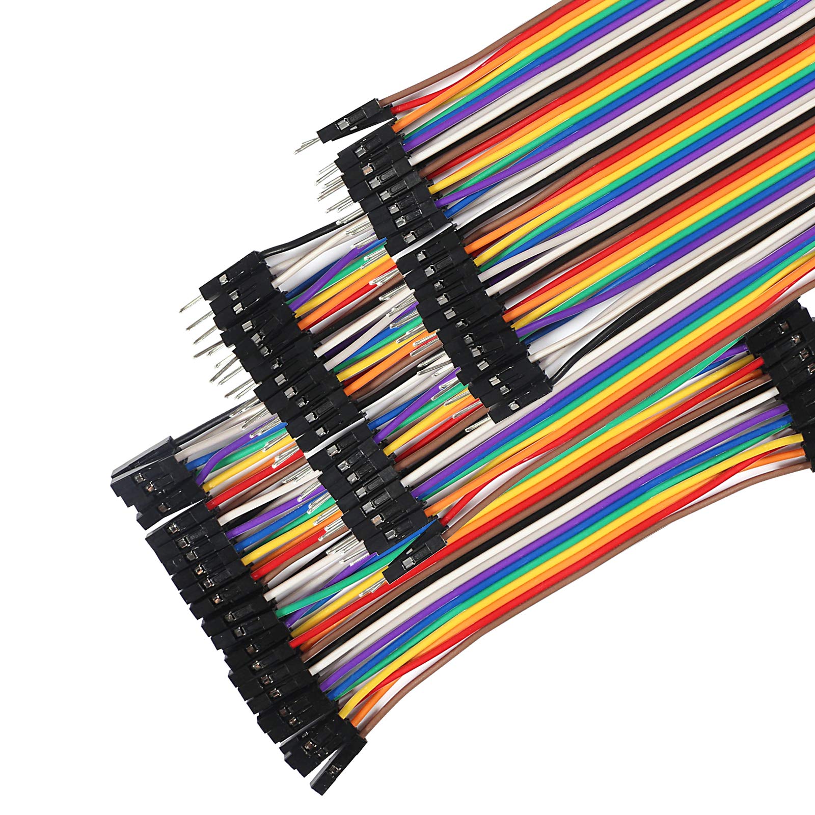 Cavo Dupont, 120 pezzi, 10 cm, multicolore, 40 pin maschio a femmina, 40 pin maschio a maschio, 40 pin femmina a femmina, per Arduino