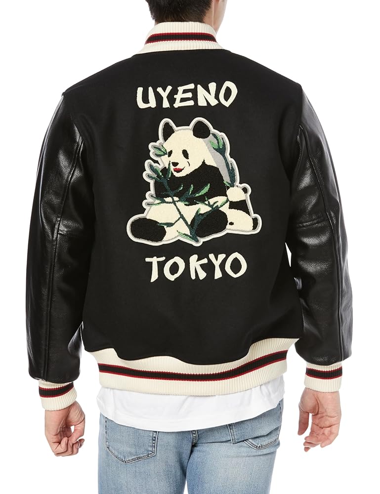 Amazon | [ヒューストン] スタジャン MELTON AWARD JACKET(PANDA