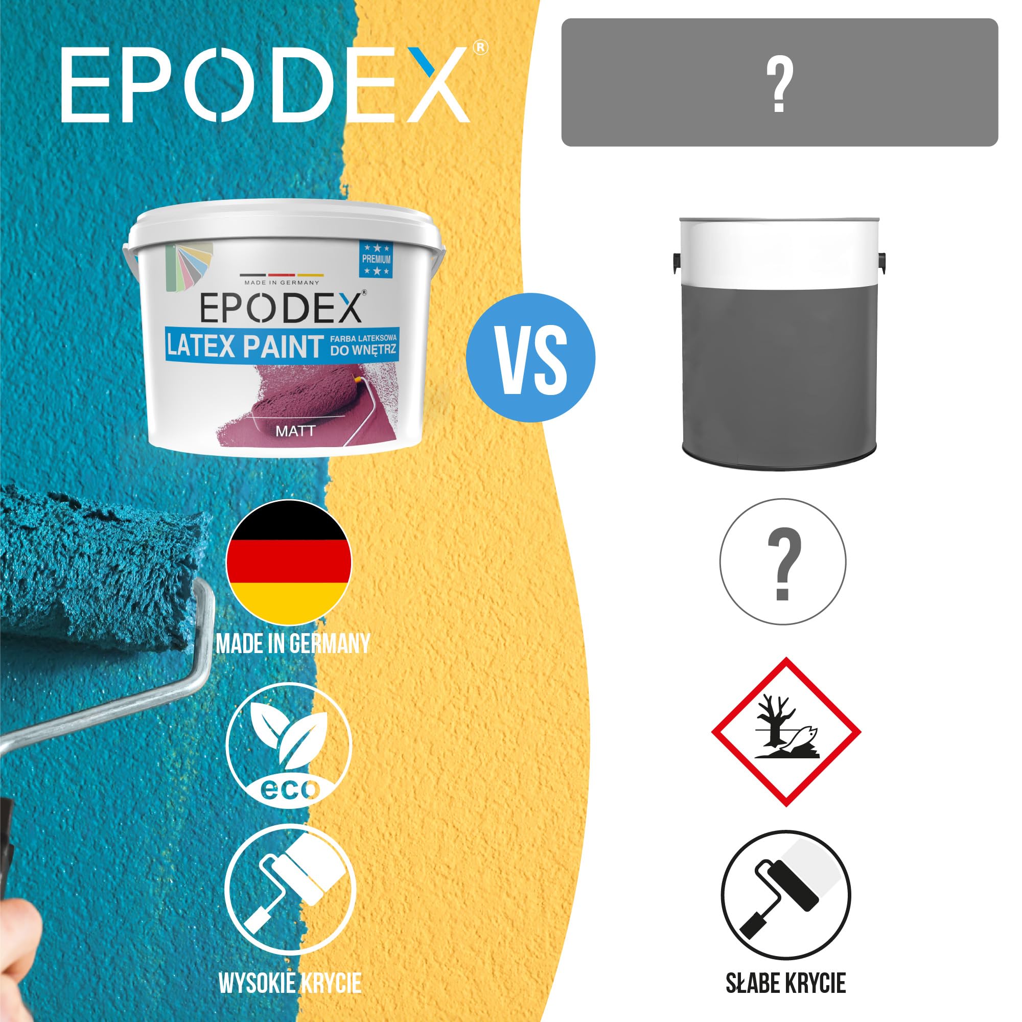 EPODEX Farba Lateksowa matowa - Szary antracytowy Pastel