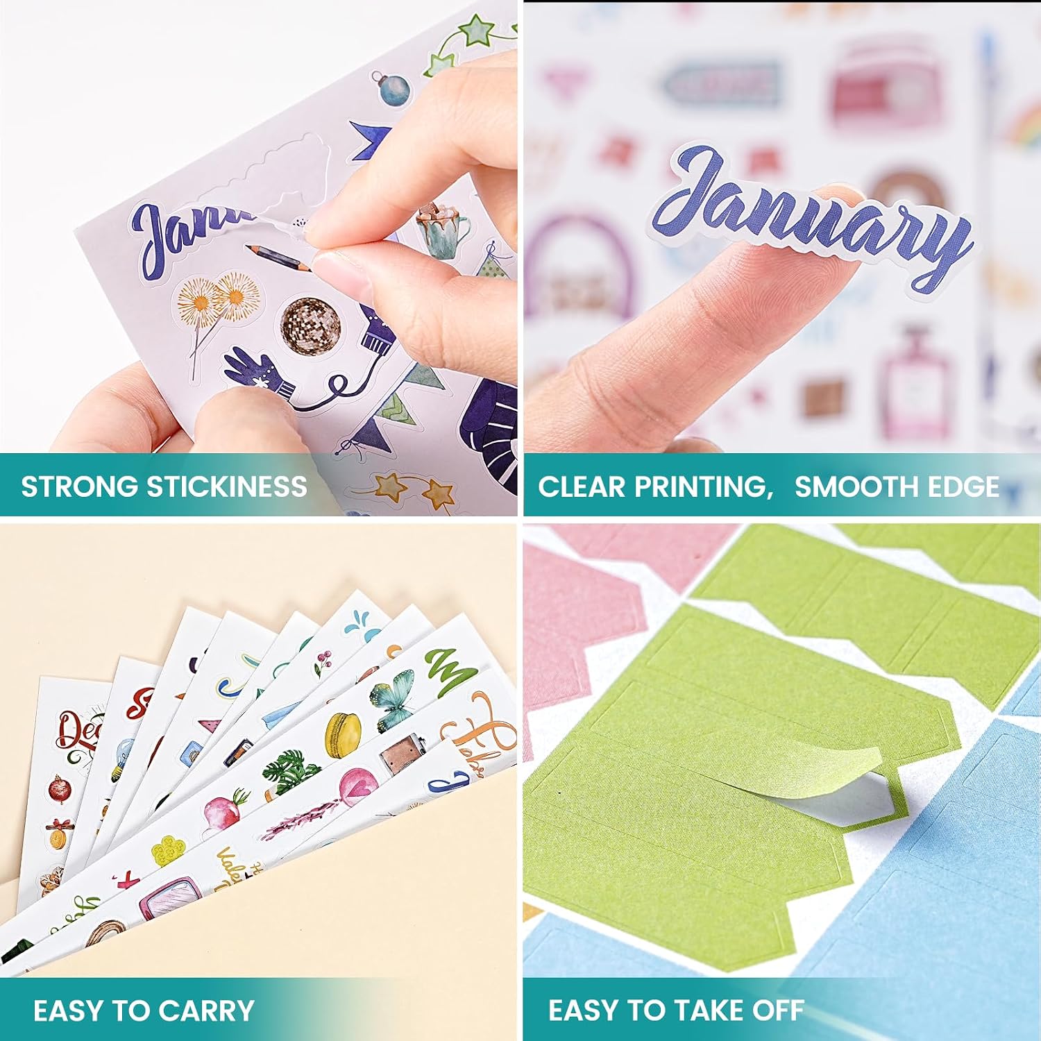 Planner Stickers - 12 Monthly Calendar Stickers for Celebrations thumbnail