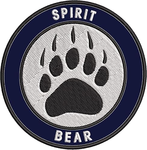 Parche bordado de oso espiritual, garra de oso, parche de alta calidad para planchar o coser, emblema decorativo, emblema de vacaciones, recuerdo,